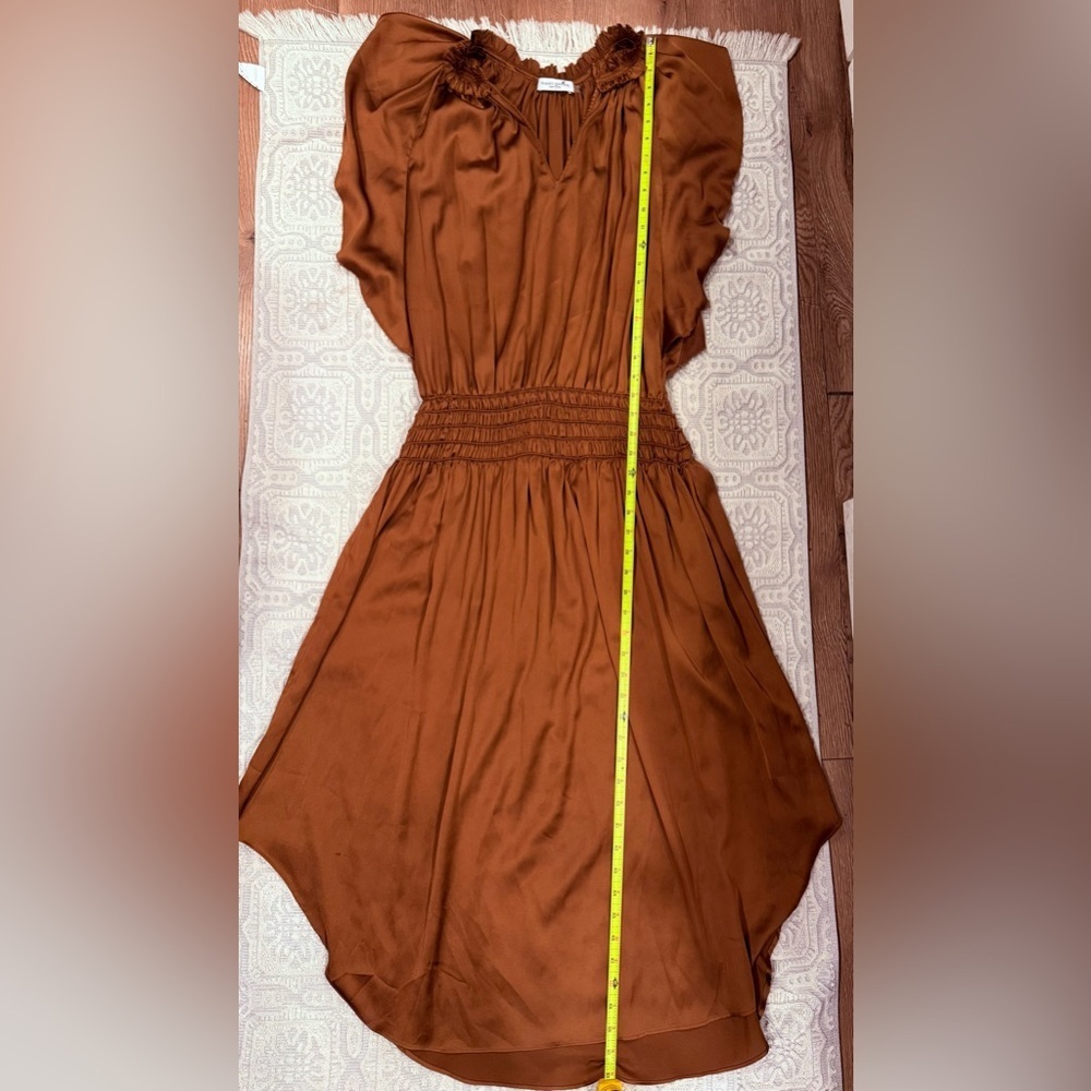 Ramy Brook Women's Wren Flutter
Sleeve Midi Copper Dress Sz S/P - Picture 3 of 13